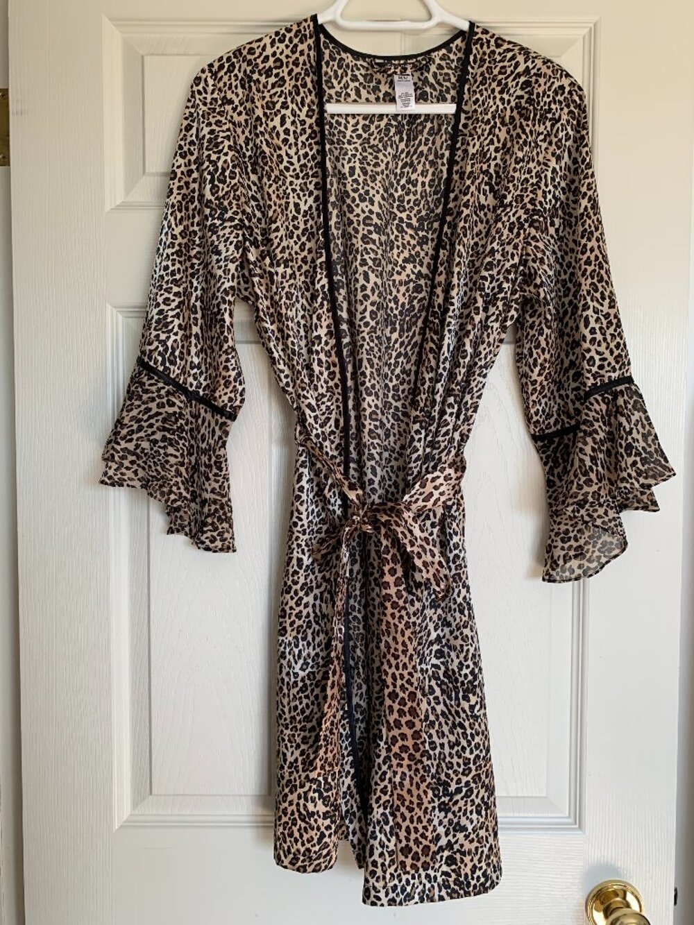 Silky Leopard Print Robe by George